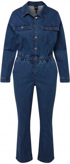 Ulla Popken Denim Boiler Suit Blue Denim - Vaqueros & Pantalones de Mujer Tallas Grandes – Plus Size - 