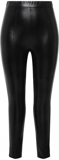Ulla Popken Faux Leather Leggings Black - Vaqueros & Pantalones de Mujer Tallas Grandes – Plus Size - 