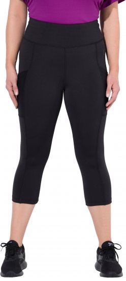 Ulla Popken Cropped High Waisted Leggings Black - Vaqueros & Pantalones de Mujer Tallas Grandes – Plus Size - 