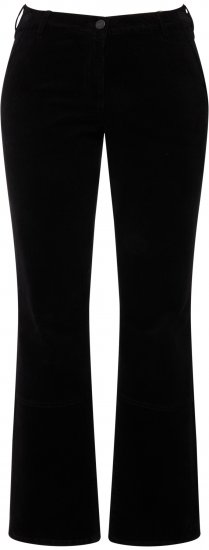 Ulla Popken Mandy Corduroy Pants Black - Vaqueros & Pantalones de Mujer Tallas Grandes – Plus Size - 