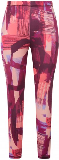 Ulla Popken Abstract Print Ski Leggings Red - Vaqueros & Pantalones de Mujer Tallas Grandes – Plus Size - 