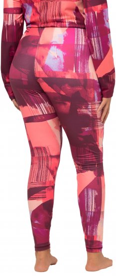 Ulla Popken Abstract Print Ski Leggings Red - Vaqueros & Pantalones de Mujer Tallas Grandes – Plus Size - 