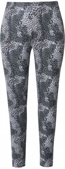 Ulla Popken Leopard Print Leggings Black - Vaqueros & Pantalones de Mujer Tallas Grandes – Plus Size - 