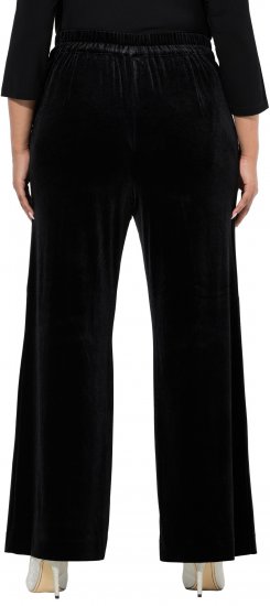 Ulla Popken Velvet Suit Pants Black - Vaqueros & Pantalones de Mujer Tallas Grandes – Plus Size - 