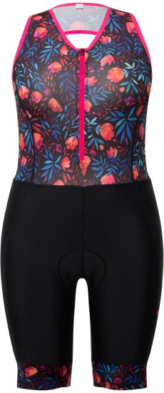 Ulla Popken Functional Padded Zip Front Cycling Leotard Black - Vaqueros & Pantalones de Mujer Tallas Grandes – Plus Size - 