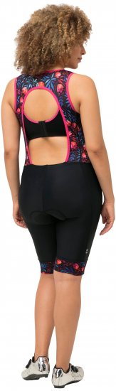 Ulla Popken Functional Padded Zip Front Cycling Leotard Black - Vaqueros & Pantalones de Mujer Tallas Grandes – Plus Size - 