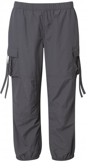 Ulla Popken Elastic Waist Cargo Pants Graphite Grey - Vaqueros & Pantalones de Mujer Tallas Grandes – Plus Size - Vaqueros y pantalones, EU 42-70