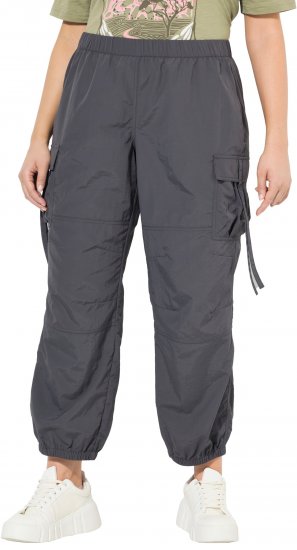 Ulla Popken Elastic Waist Cargo Pants Graphite Grey - Vaqueros & Pantalones de Mujer Tallas Grandes – Plus Size - Vaqueros y pantalones, EU 42-70