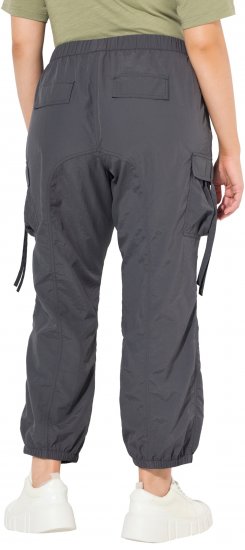 Ulla Popken Elastic Waist Cargo Pants Graphite Grey - Vaqueros & Pantalones de Mujer Tallas Grandes – Plus Size - Vaqueros y pantalones, EU 42-70