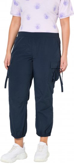 Ulla Popken Elastic Waist Cargo Pants Navy - Vaqueros & Pantalones de Mujer Tallas Grandes – Plus Size - 
