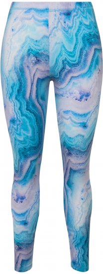 Ulla Popken Marble Ski Leggings Blue - Vaqueros & Pantalones de Mujer Tallas Grandes – Plus Size - 