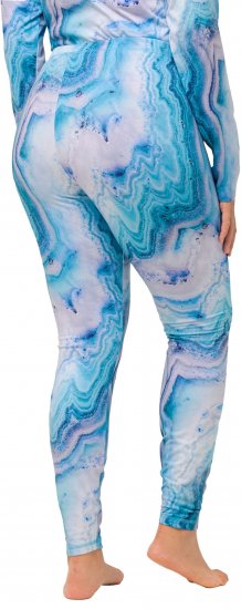 Ulla Popken Marble Ski Leggings Blue - Vaqueros & Pantalones de Mujer Tallas Grandes – Plus Size - 