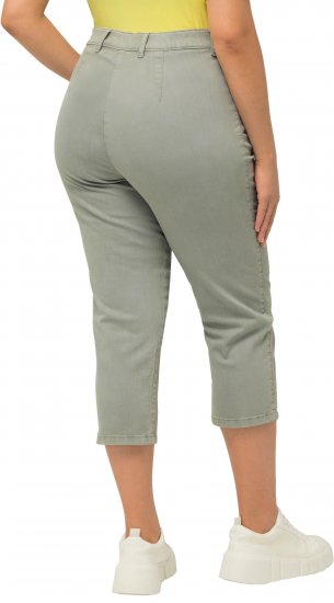 Ulla Popken Cropped Stretch Fit Mony Pants Light Moss Green - Vaqueros & Pantalones de Mujer Tallas Grandes – Plus Size - 