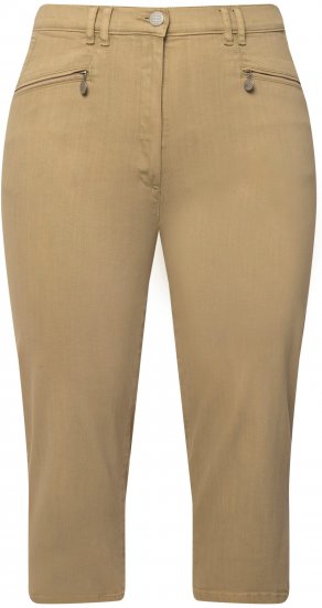 Ulla Popken Cropped Stretch Fit Mony Pants Dark Putty - Vaqueros & Pantalones de Mujer Tallas Grandes – Plus Size - 