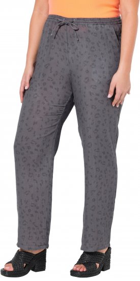 Ulla Popken Muslin Pull On Pants Black - Vaqueros & Pantalones de Mujer Tallas Grandes – Plus Size - Vaqueros y pantalones, EU 42-70