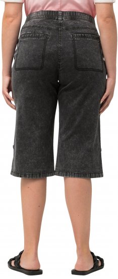 Ulla Popken Denim Acid Wash Bermuda Shorts Black - Vaqueros & Pantalones de Mujer Tallas Grandes – Plus Size - 
