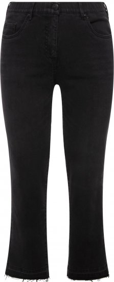 Ulla Popken Sarah Fringe Hem Jeans Black - Vaqueros & Pantalones de Mujer Tallas Grandes – Plus Size - 