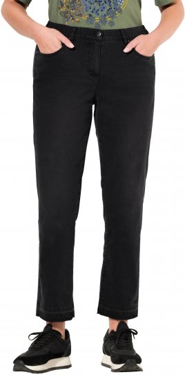 Ulla Popken Sarah Fringe Hem Jeans Black - Vaqueros & Pantalones de Mujer Tallas Grandes – Plus Size - 
