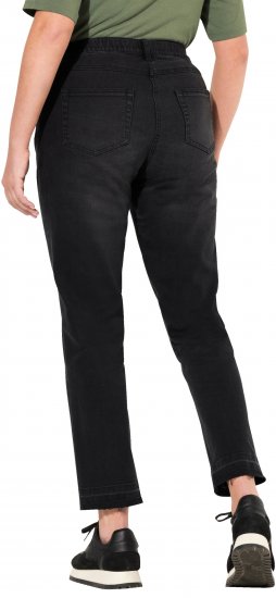 Ulla Popken Sarah Fringe Hem Jeans Black - Vaqueros & Pantalones de Mujer Tallas Grandes – Plus Size - 