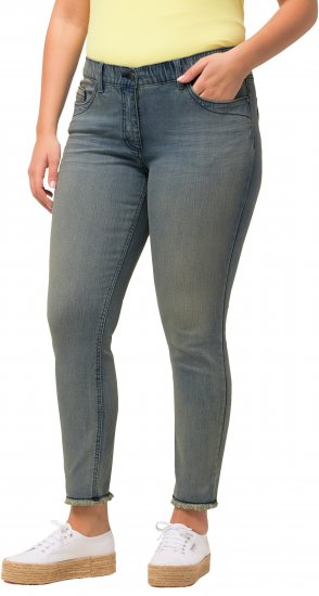 Ulla Popken Fringed Hem Sarah Jeans Blue - Vaqueros & Pantalones de Mujer Tallas Grandes – Plus Size - 