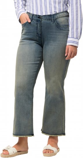 Ulla Popken Fringed Leg Mandy Jeans Blue - Vaqueros & Pantalones de Mujer Tallas Grandes – Plus Size - 