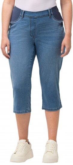 Ulla Popken Sienna Stretch Denim Capris Blue - Vaqueros & Pantalones de Mujer Tallas Grandes – Plus Size - 