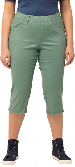 Ulla Popken Stretch Fit Raw Hem Moss Green - Vaqueros & Pantalones de Mujer Tallas Grandes – Plus Size - 