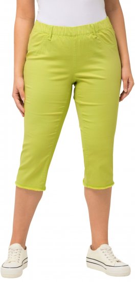 Ulla Popken Stretch Fit Raw Hem Capris Pistachio - Vaqueros & Pantalones de Mujer Tallas Grandes – Plus Size - 