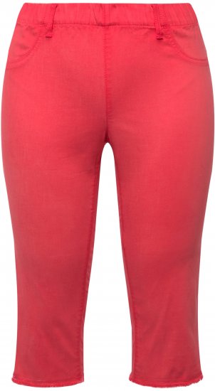Ulla Popken Stretch Fit Raw Hem Capris Dark Coral - Vaqueros & Pantalones de Mujer Tallas Grandes – Plus Size - Vaqueros y pantalones, EU 42-70