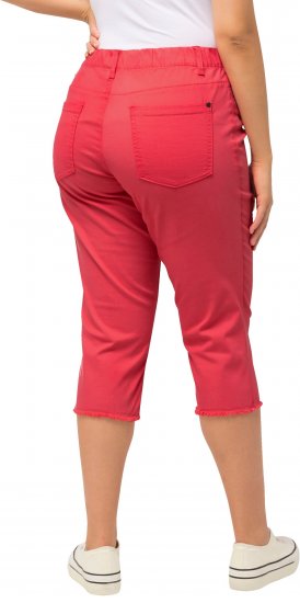 Ulla Popken Stretch Fit Raw Hem Capris Dark Coral - Vaqueros & Pantalones de Mujer Tallas Grandes – Plus Size - Vaqueros y pantalones, EU 42-70