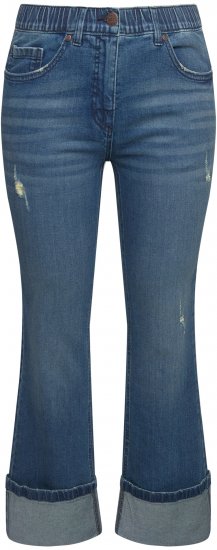 Ulla Popken Wide Cuff Stretch Fit Jeans Blue Denim - Vaqueros & Pantalones de Mujer Tallas Grandes – Plus Size - 