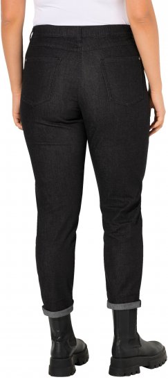 Ulla Popken Raw Denim Stripe Stretch Fit Jeans Black - Vaqueros & Pantalones de Mujer Tallas Grandes – Plus Size - 