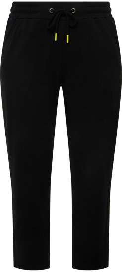Ulla Popken Decorative Seam Sweatpants Black - Vaqueros & Pantalones de Mujer Tallas Grandes – Plus Size - 