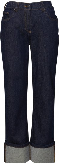 Ulla Popken Turn Up Hem Wide Leg Mary Jeans Grey Denim - Vaqueros & Pantalones de Mujer Tallas Grandes – Plus Size - 