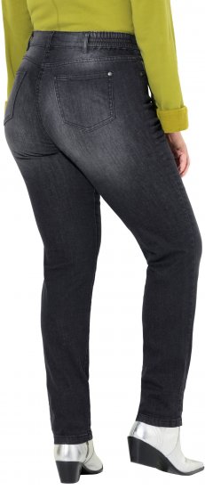 Ulla Popken Rhinestone Detail Stretch Fit Jeans Black - Vaqueros & Pantalones de Mujer Tallas Grandes – Plus Size - 