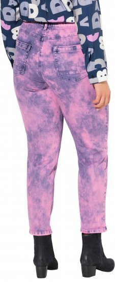 Ulla Popken Color Wash Stretch Fit Boyfriend Jeans Bold Pink - Vaqueros & Pantalones de Mujer Tallas Grandes – Plus Size - 