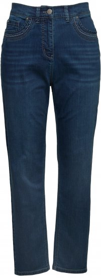 Ulla Popken Rivet Detail Mom Jeans Blue - Vaqueros & Pantalones de Mujer Tallas Grandes – Plus Size - 