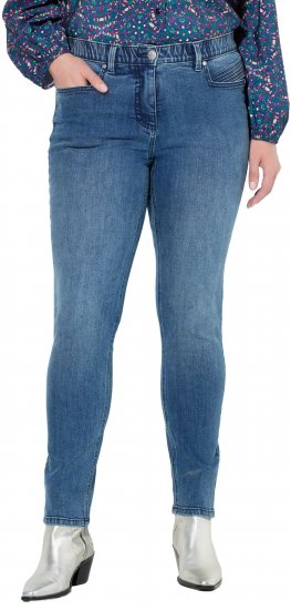 Ulla Popken Decorative Pocket Slim Stretch Jeans Blue Denim - Vaqueros & Pantalones de Mujer Tallas Grandes – Plus Size - 