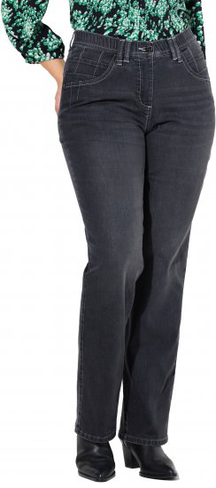 Ulla Popken Wide Leg Mandy Jeans Black - Vaqueros & Pantalones de Mujer Tallas Grandes – Plus Size - Vaqueros y pantalones, EU 42-70