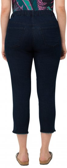 Ulla Popken Cropped Raw Hem Jeggings Denim Blue - Vaqueros & Pantalones de Mujer Tallas Grandes – Plus Size - 
