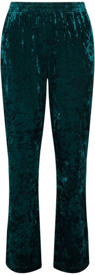 Ulla Popken Velvet Elastic Waist Pants Green - Vaqueros & Pantalones de Mujer Tallas Grandes – Plus Size - 