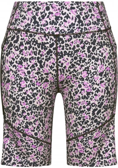 Ulla Popken Leopard Print Quick Drying Shorts Black - Vaqueros & Pantalones de Mujer Tallas Grandes – Plus Size - Vaqueros y pantalones, EU 42-70
