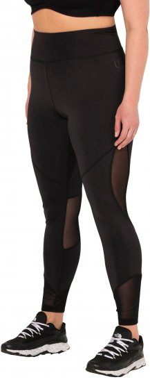 Ulla Popken Mesh Panel Leggings Black - Vaqueros & Pantalones de Mujer Tallas Grandes – Plus Size - 