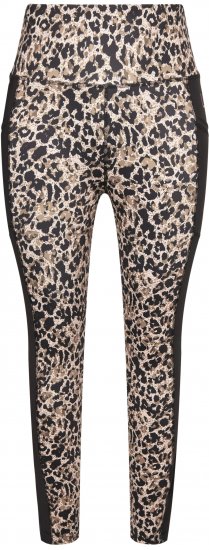 Ulla Popken Leopard Print Quick Drying Leggings Orange - Vaqueros & Pantalones de Mujer Tallas Grandes – Plus Size - 
