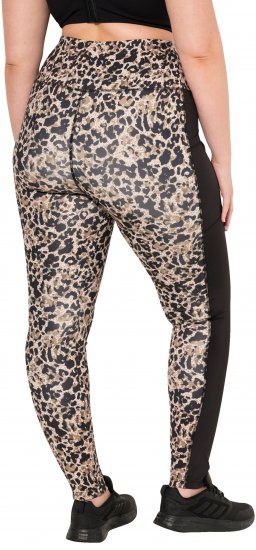 Ulla Popken Leopard Print Quick Drying Leggings Orange - Vaqueros & Pantalones de Mujer Tallas Grandes – Plus Size - 