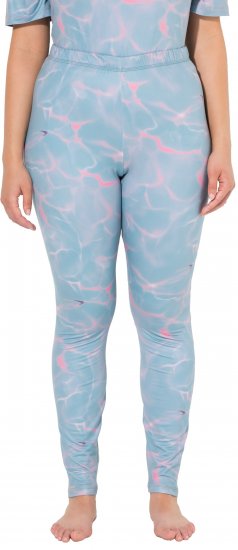 Ulla Popken Wave Print Ski Leggings Blue - Vaqueros & Pantalones de Mujer Tallas Grandes – Plus Size - 