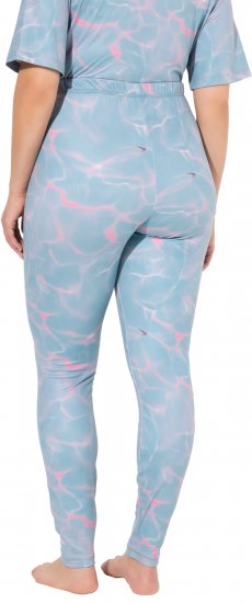 Ulla Popken Wave Print Ski Leggings Blue - Vaqueros & Pantalones de Mujer Tallas Grandes – Plus Size - 