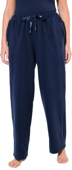 Ulla Popken Fleece Loungewear Pants Night Blue - Vaqueros & Pantalones de Mujer Tallas Grandes – Plus Size - 