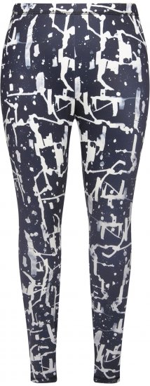 Ulla Popken Quick Drying Abstract Print Leggings Black - Vaqueros & Pantalones de Mujer Tallas Grandes – Plus Size - 