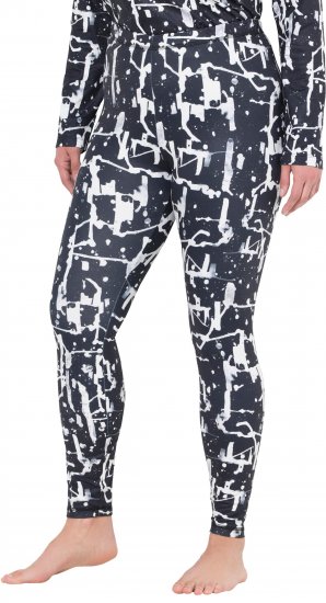 Ulla Popken Quick Drying Abstract Print Leggings Black - Vaqueros & Pantalones de Mujer Tallas Grandes – Plus Size - 